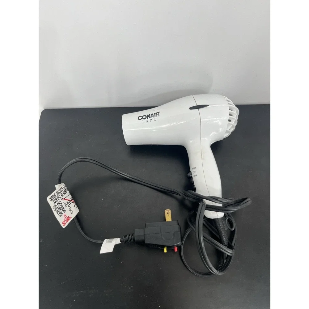 Conair 1875 Watt Mid-Size Styler Hair‎ Dryer, White Working